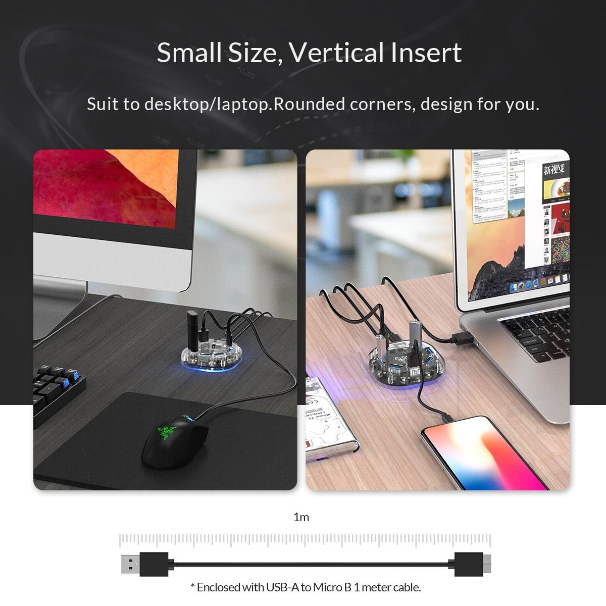7-Port Transparent Usb3.0 Hub