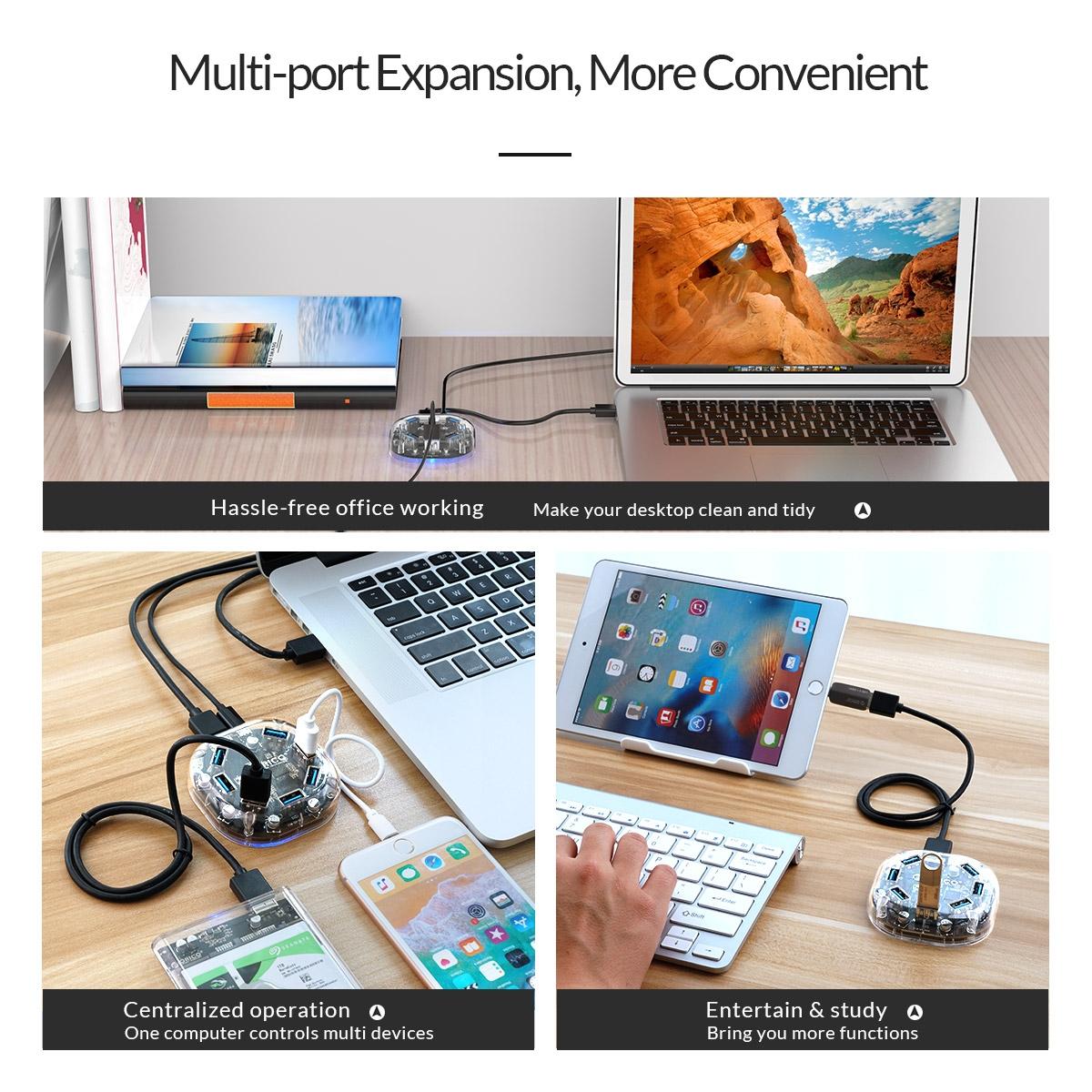 7-Port Transparent Usb3.0 Hub