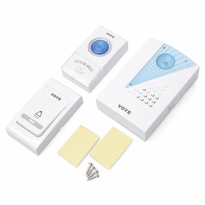 2 Remote Control Wireless Doorbell - White