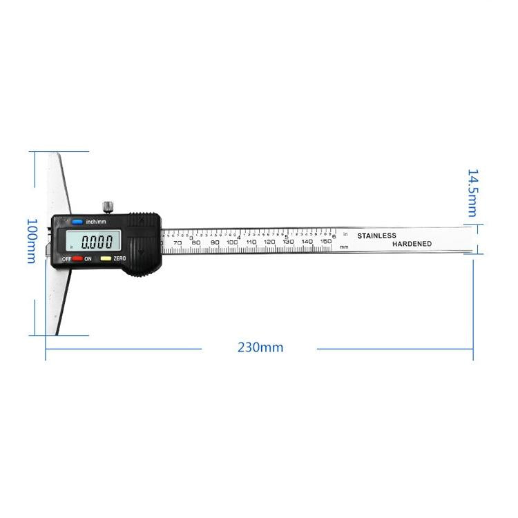 Digital Depth Gauge Caliper - 0-150mm Measurement