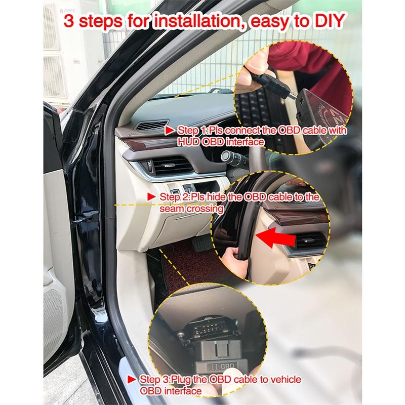 4 Inch Obd2+Gps Head Up Display Car Speed Revolving Speed Water Temp Battery Voltage Running Speed & Distance