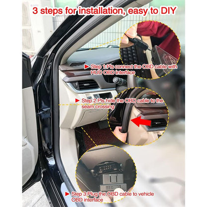 4 Inch Obd2+Gps Head Up Display Car Speed Revolving Speed Water Temp Battery Voltage Running Speed & Distance