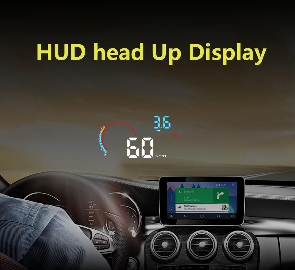 4 Inch Obd2+Gps Head Up Display Car Speed Revolving Speed Water Temp Battery Voltage Running Speed & Distance