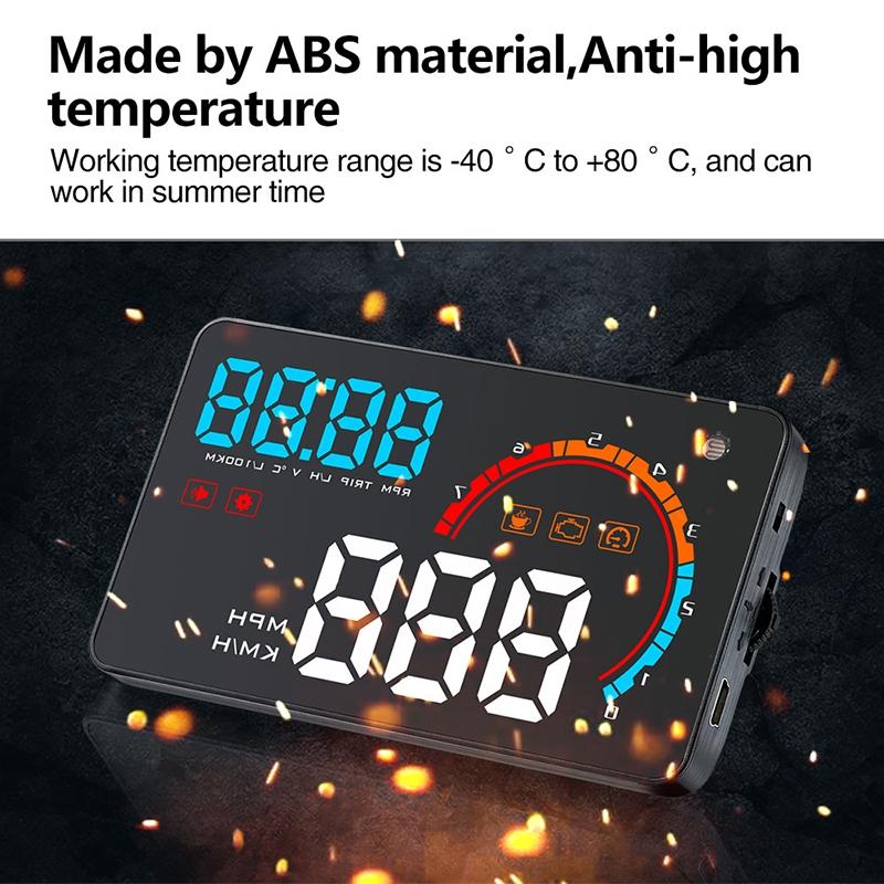 4 Inch Obd2+Gps Head Up Display Car Speed Revolving Speed Water Temp Battery Voltage Running Speed & Distance