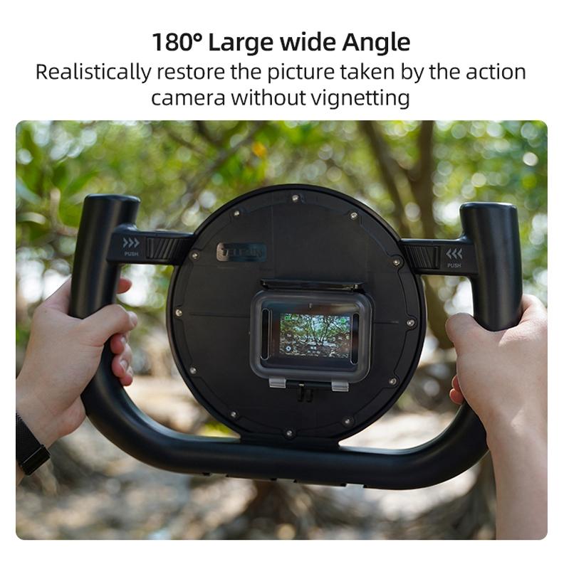 Waterproof Handheld Stabilizer Housing with Cold Shoe and 1 / 4 Thread - 30m