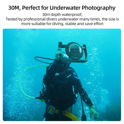 Waterproof Handheld Stabilizer Housing with Cold Shoe and 1 / 4 Thread - 30m