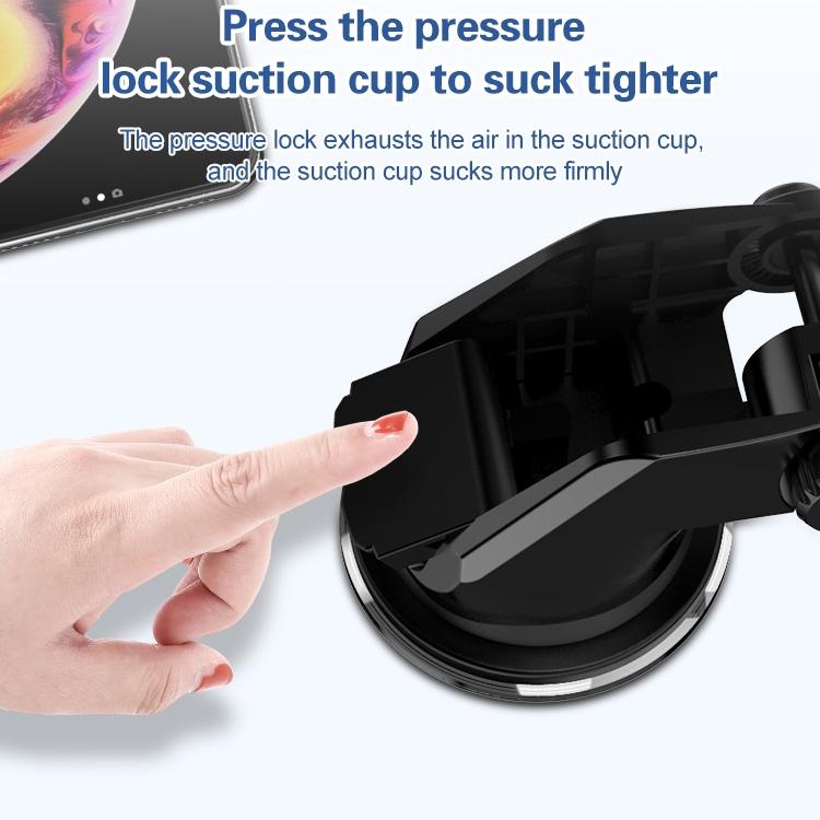 Wireless 10w Fast Charge Car Phone Holder with Voice Broadcast - Automatic