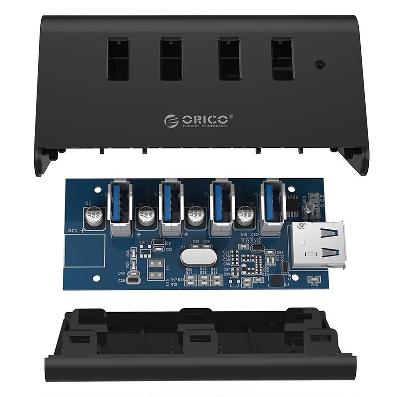 Desktop Usb 3.0 Hub With Phone / Tablet Holder & Led Indicator