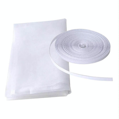 White Diy Window Screen with Hook and Loop Fastener for Mosquito Net