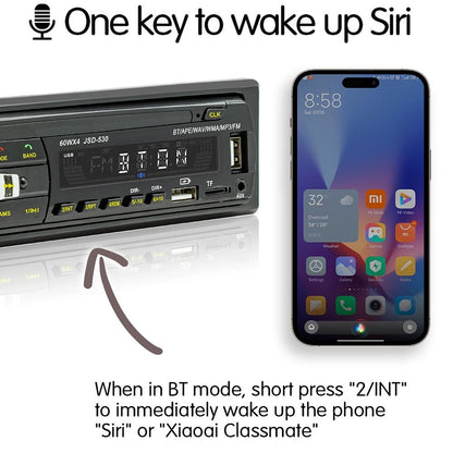 Bluetooth 5.0 Car Mp3 Player With Fm & Voice Assistant