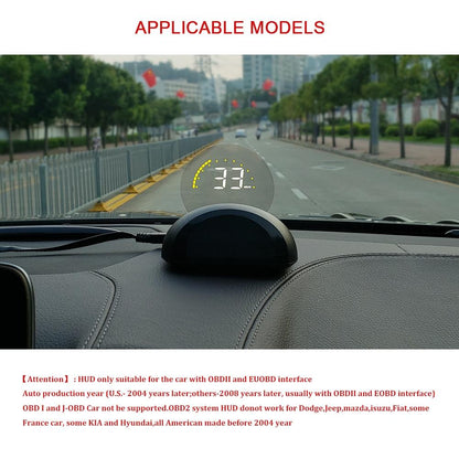 Universal Car Obd2 Hud 2.6 Inch Vehicle Head Up Display