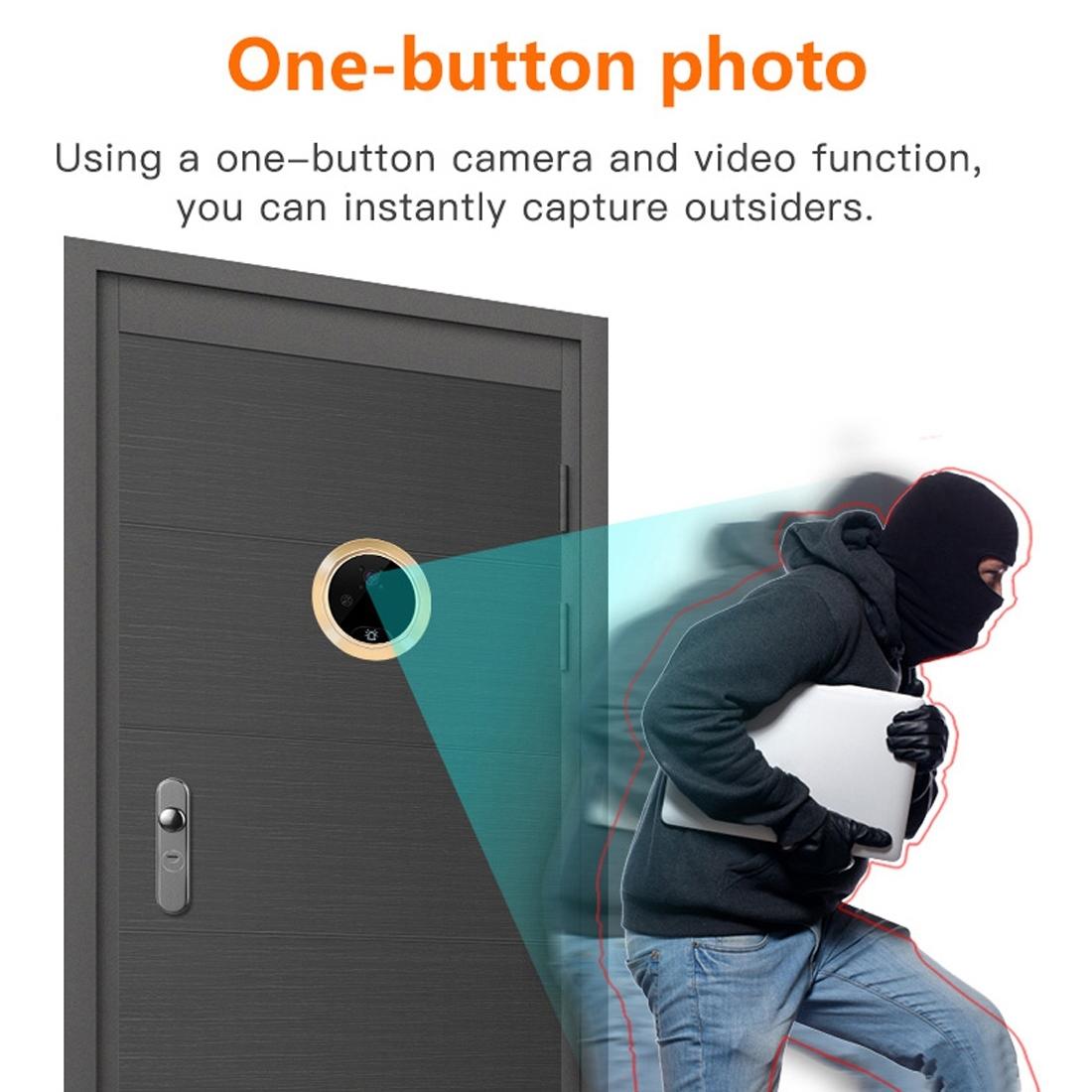 Smart Wifi Video Doorbell With Night Vision Motion Detection Video Message & Multi-Languages - 32Gb Tf Card