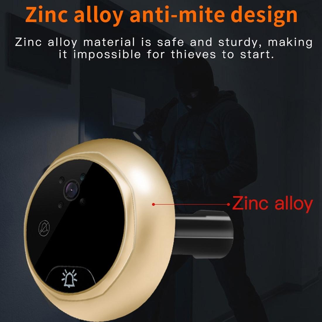 Smart Wifi Video Doorbell With Night Vision Motion Detection Video Message & Multi-Languages - 32Gb Tf Card