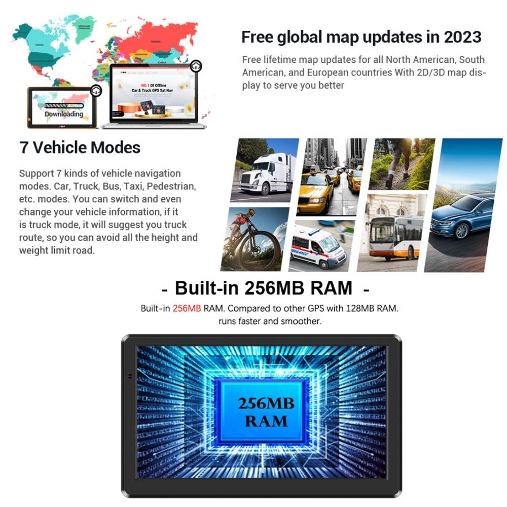 8 Inch Car Gps Navigator - 9 Screen Bluetooth Africa Map - Germany Map