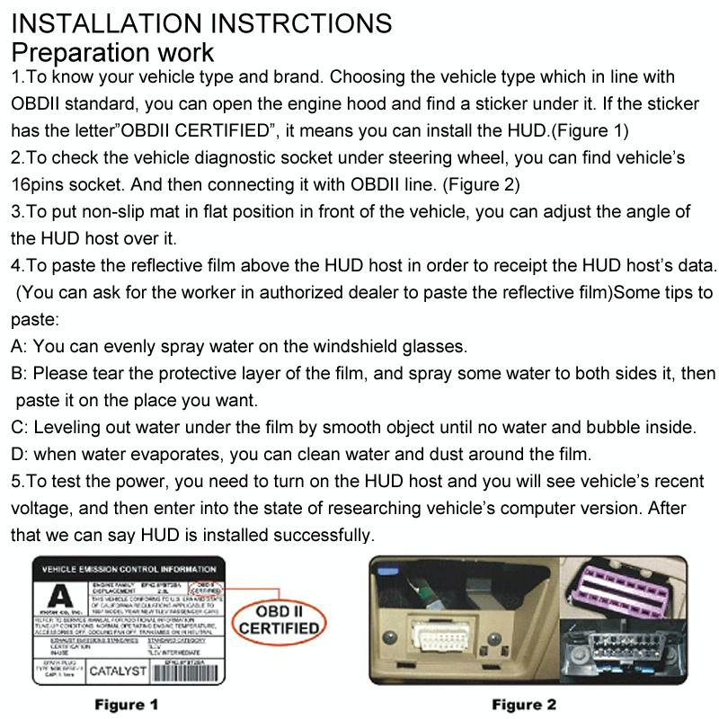 5.5 Inch Car Obdii Hud Fuel Consumption Warning System With Led