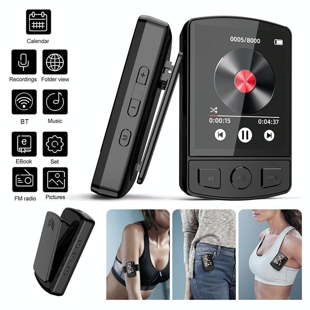 1.8 Inch Color Screen Mp3 / Mp4 Bluetooth Walkman With Back Clip - 32Gb