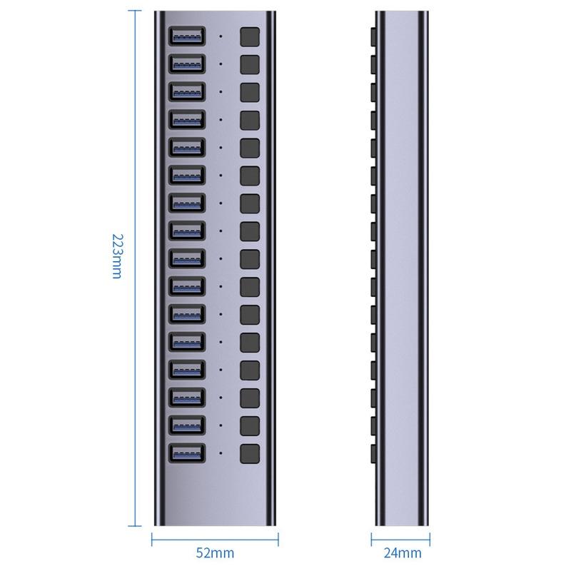10-Port Usb3.0 Docking Hub For Computers