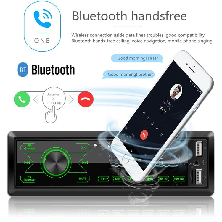 Touch Car Bluetooth Speakerphone With Double U Disk & Colourful Lights - Standard + 32G Memory Card