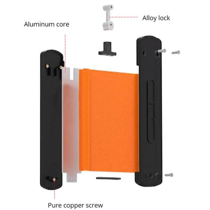 Metal Profile Contour Utensils Set with Lock - 6 & 10 Ruler Straight Pencil Screwdriver