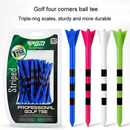 30-pack Golf Ball Tees with Limit Scale Line - Green 83mm - Qt028-Blue