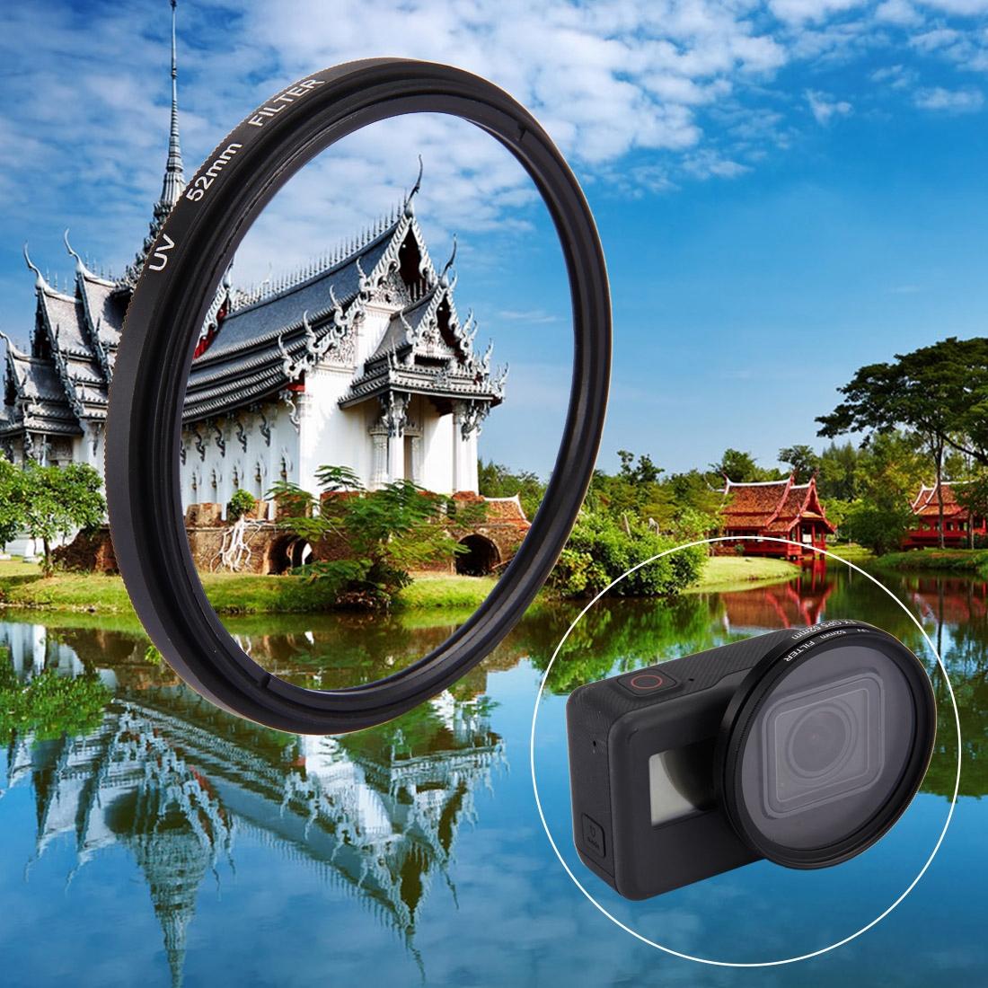 3-in-1 52mm Round Uv Lens Filter for Gopro Hero7 / 6 / 5 with Cap