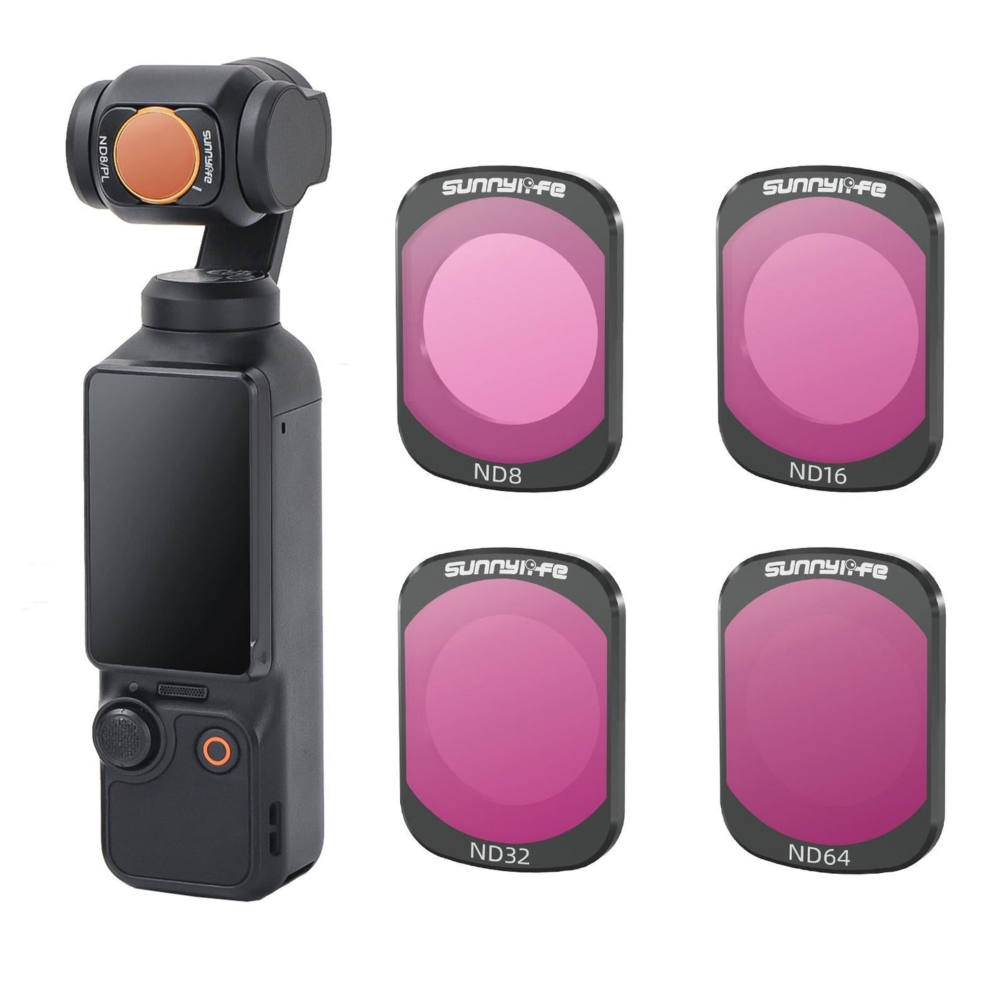 Sunnylife 3 In 1 Nd16 Camera Lens Filter For Dji Osmo Pocket No Gimbal Reset - Nd16