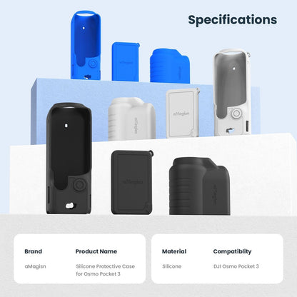 5-in-1 Silicone Case for Dji Pocket 3 Camera Accessories - 7 In 1 Black