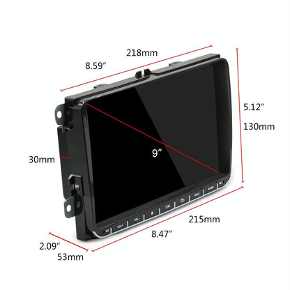 9 Inch Carplay Android10.0 Navigator For Volkswagen - 2 + 64G Central Control Screen
