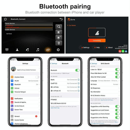 9 Inch Carplay Android10.0 Navigator For Volkswagen - 2 + 64G Central Control Screen