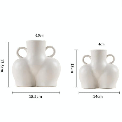 Large Matte Pink Ceramic Vase for Home Decor and Dried Flower Arrangements