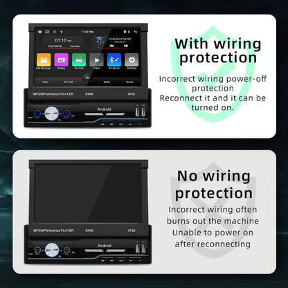 7 Inch Android Car Radio Receiver With Fm Bluetooth Gps Wifi - Swm 9702