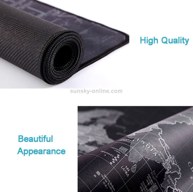Large Anti Slip World Map Mouse Pad 90 X 40Cm