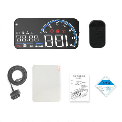 5 Inch Obd Hud Head Up Display For Car Engine Failure Water Temperature Voltage Alarm