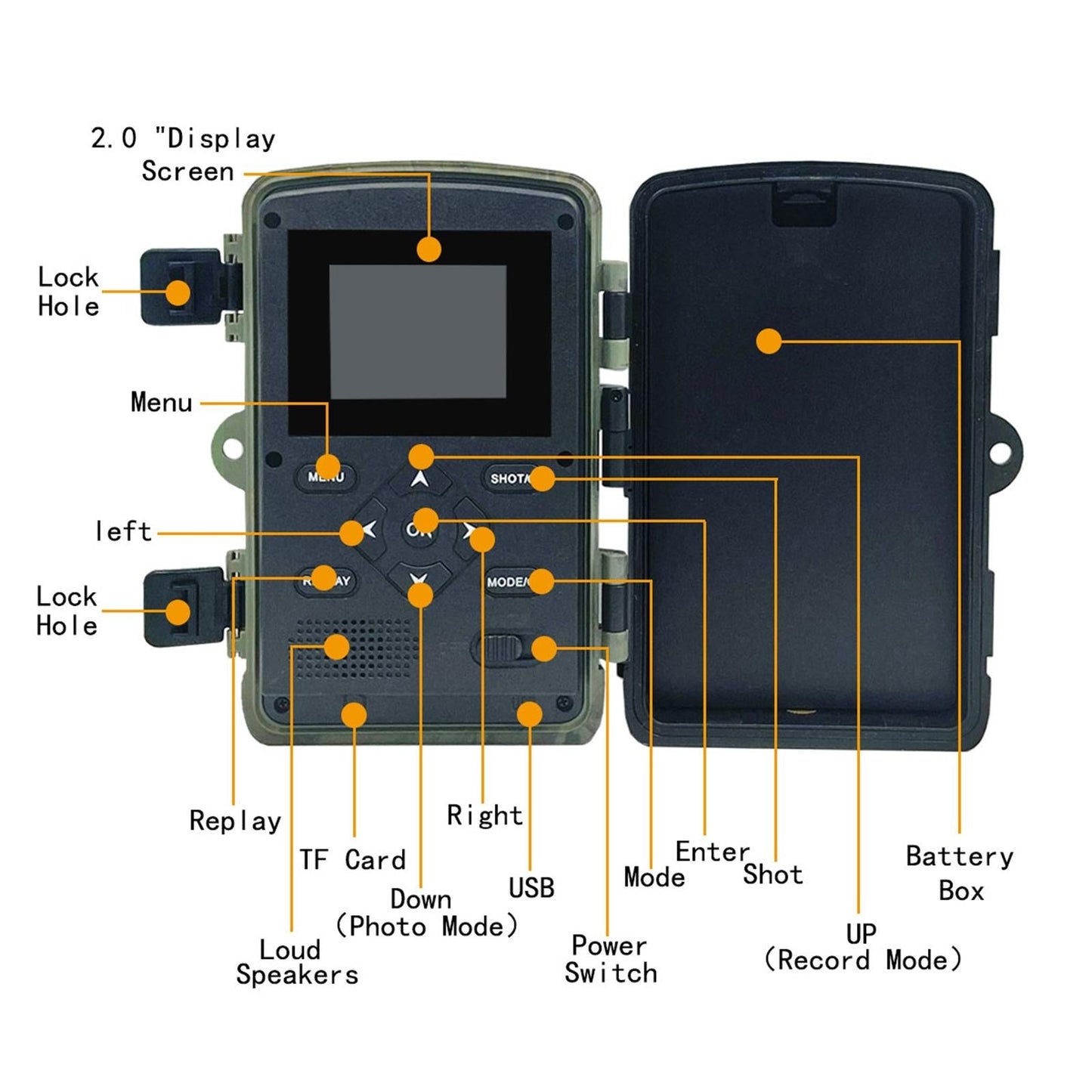 2 Lcd Infrared Night Vision Trail Camera For Wildlife Hunting