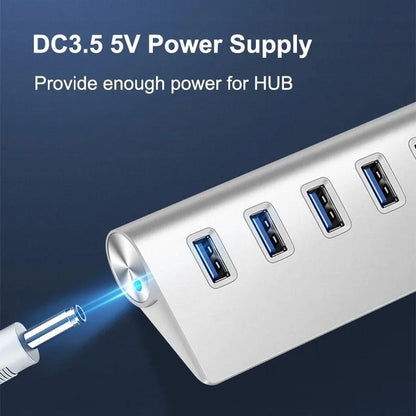 7-Port Usb 3.0 Hub With High-Speed 5Gbps