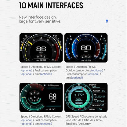 3.5 Inch Car Obdii + Mems + Gps Hud System