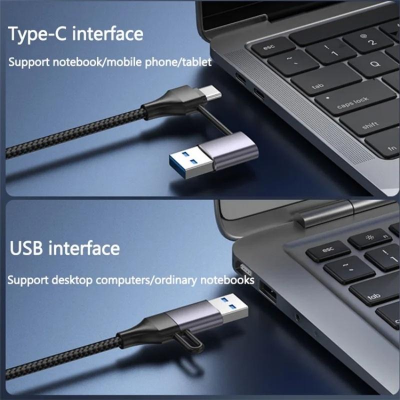 Usb 3.0 + Type-C 4-Port Hub Docking Station