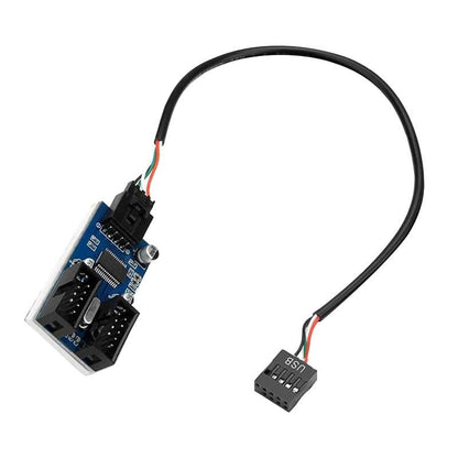9-Pin Usb2.0 Hub Adapter With Splitter