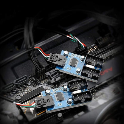 9-Pin Usb2.0 Hub Adapter With Splitter