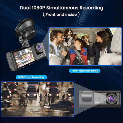 Hd Night Vision Car Driving Recorder with 3 Lenses