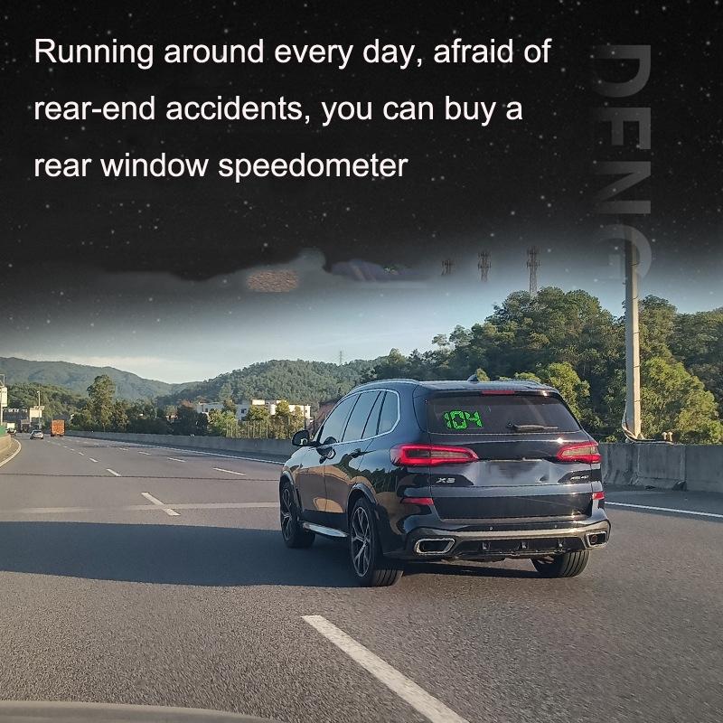 Universal Car Gps Rear Window Speedometer Hud Display