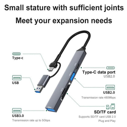 Usb 3.0 Hub With Sd / Tf Card Reader & Docking Station