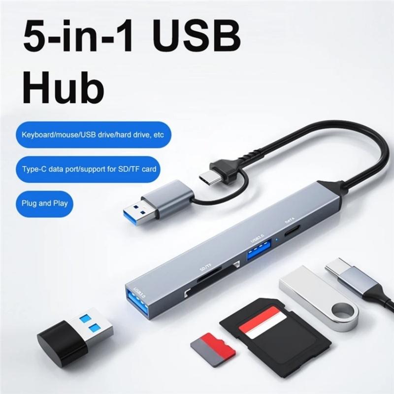Usb 3.0 Hub With Sd / Tf Card Reader & Docking Station