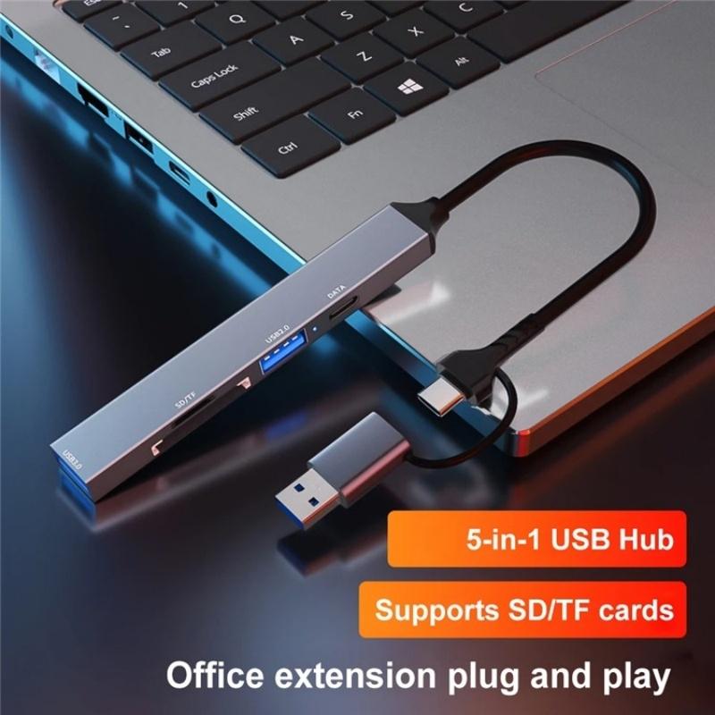Usb 3.0 Hub With Sd / Tf Card Reader & Docking Station