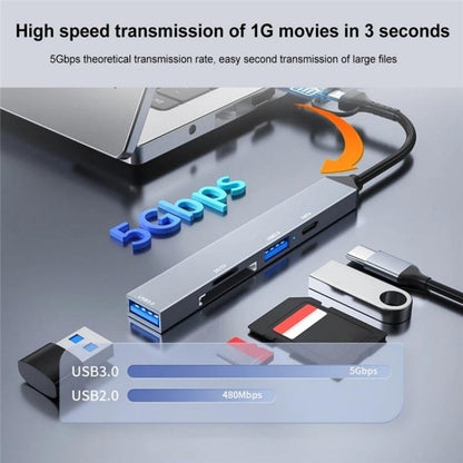 Usb 3.0 Hub With Sd / Tf Card Reader & Docking Station