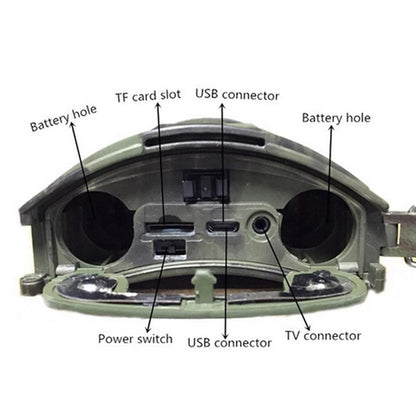 Waterproof Night Vision Hunting Trail Camera With Wide Angle And Pir Sensor