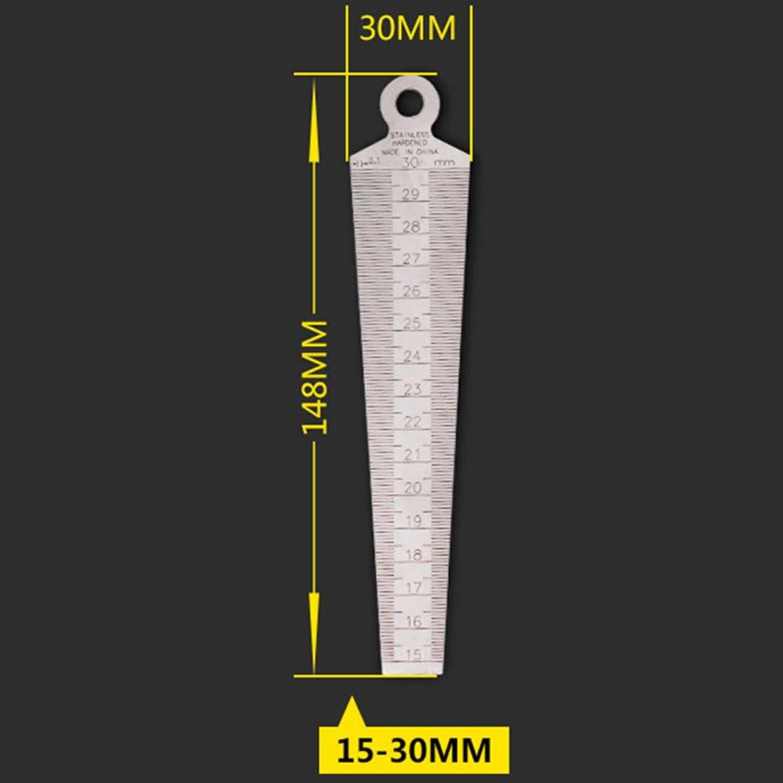 Stainless Steel Taper Gauge for Measuring Wedge Gaps 15-30mm