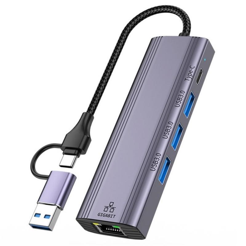 Usb-A / C Docking Station 3X Usb3.0 Usb-C Gigabit