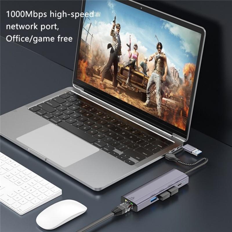Usb-A / C Docking Station 3X Usb3.0 Usb-C Gigabit