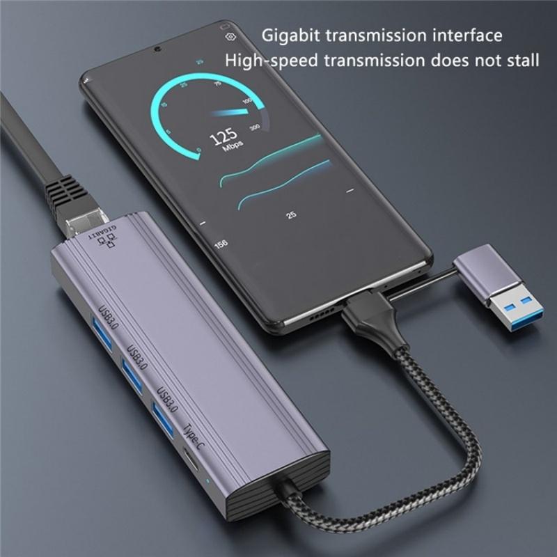 Usb-A / C Docking Station 3X Usb3.0 Usb-C Gigabit